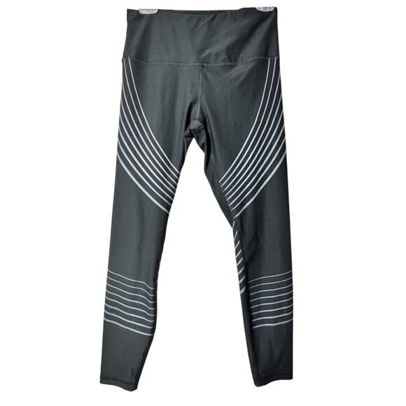 RBK Athletic Sporty Striped Leggings Sz With Hidden Pock Sz M - Picture 2 of 7